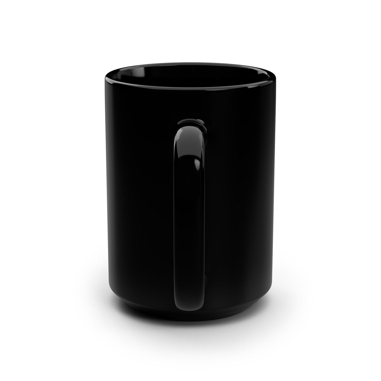 Tabletop EDU 15oz Black Mug – Rainbow Dice Graduation Logo, Teacher & Gamer Coffee Cup